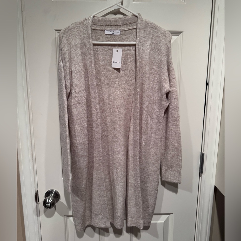 Elodie Cream Open Front Cardigan Sweater